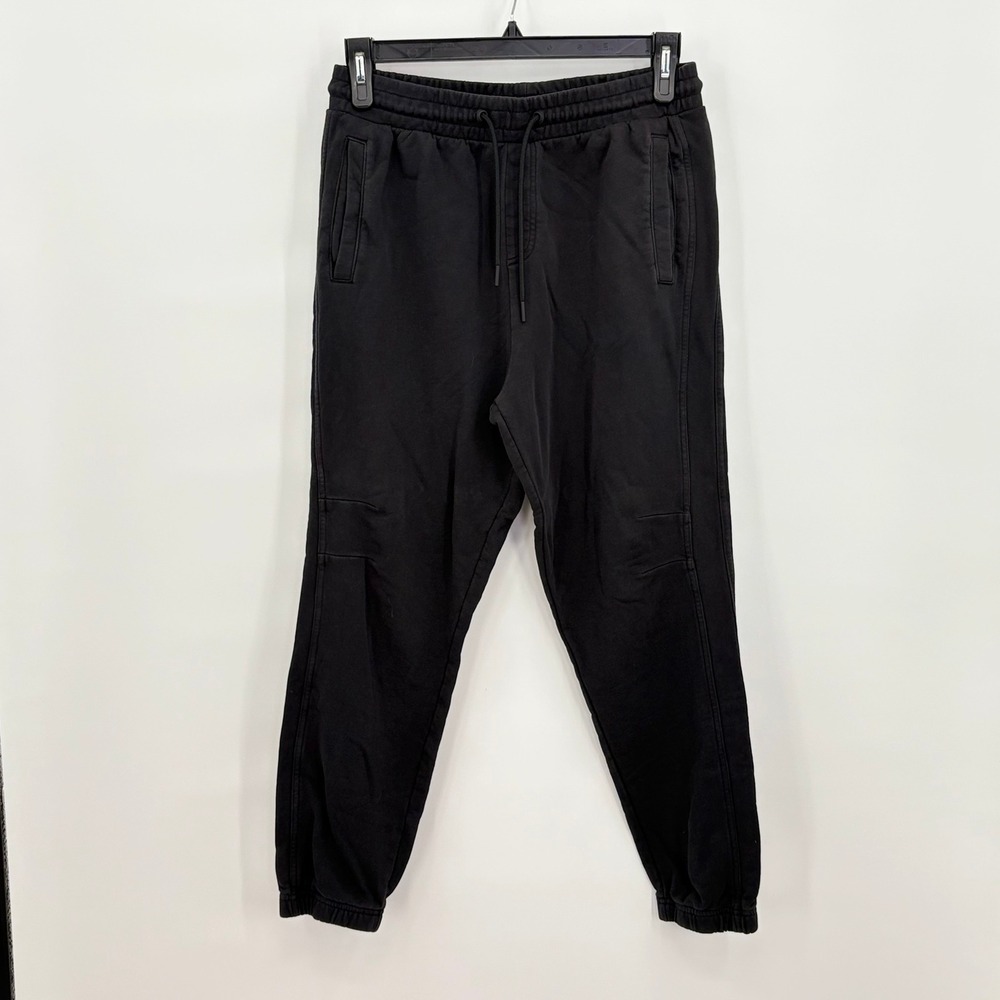 Gymshark Mens Black Tapered Joggers Sweatpants Medium A3A9K Cotton Panelled